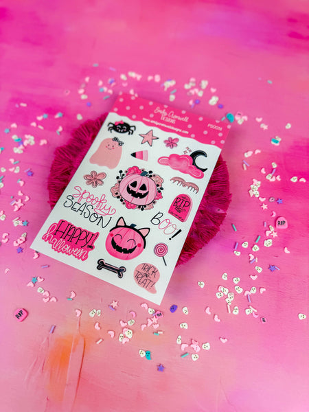 Pink Halloween Planner Stickers PS0018