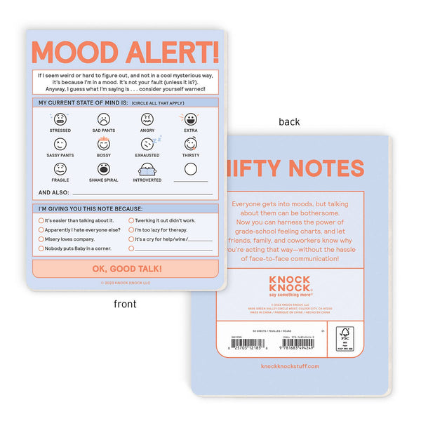 Mood Alert Today's Mood Nifty Note Pad (Pastel Version)