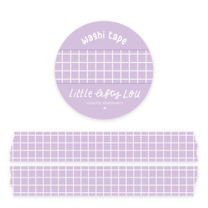 Lilac Grid Washi Tape