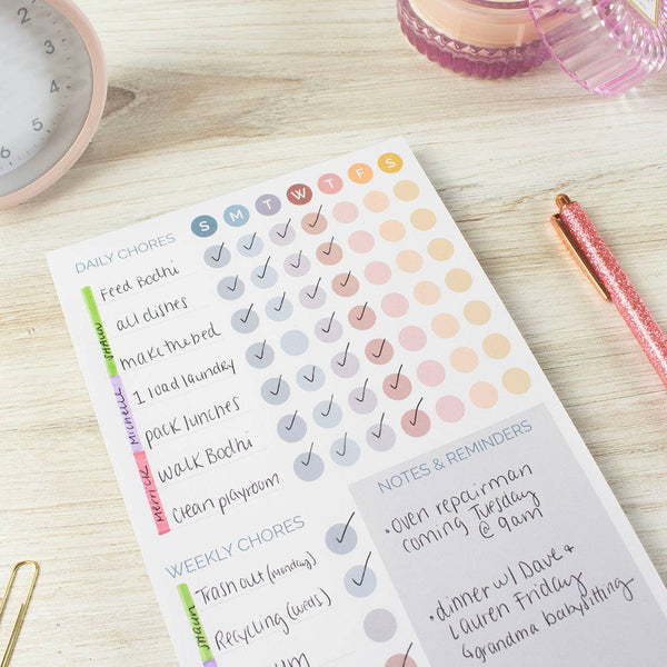 6x9 Chore Planning Pad with Magnets