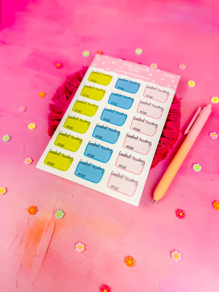 Finished Reading Planner Stickers PS0009