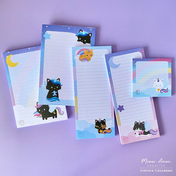 Magical Unicorn Cats To Do List Notepad