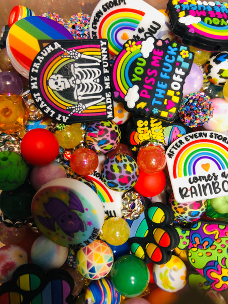 Bead Soup - Rainbow Pride|| 3mm+ Large Hole || Bead Mixes ||