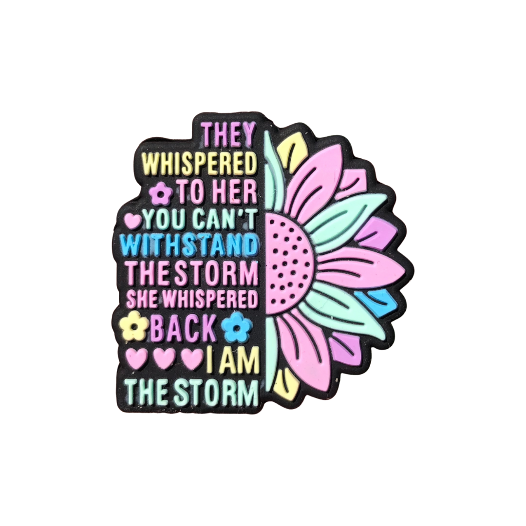 Silicone Focal Beads - I am the Storm Sunflower  - 73A