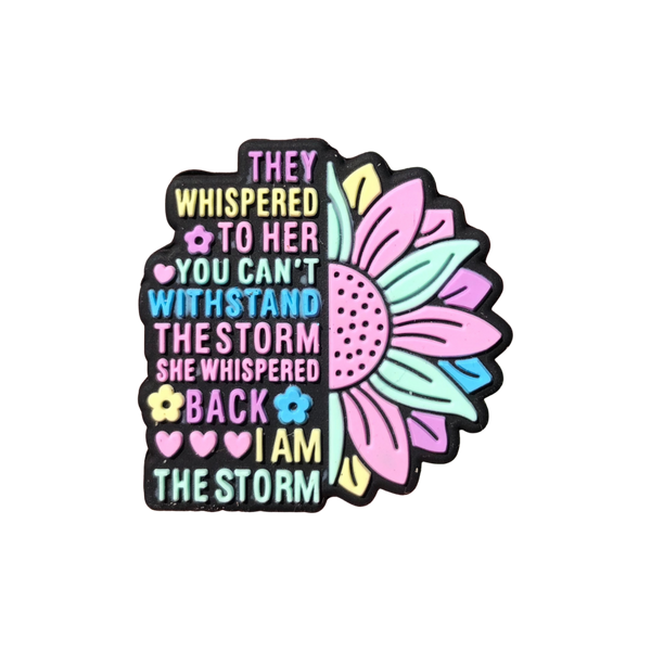 Silicone Focal Beads - I am the Storm Sunflower  - 73A