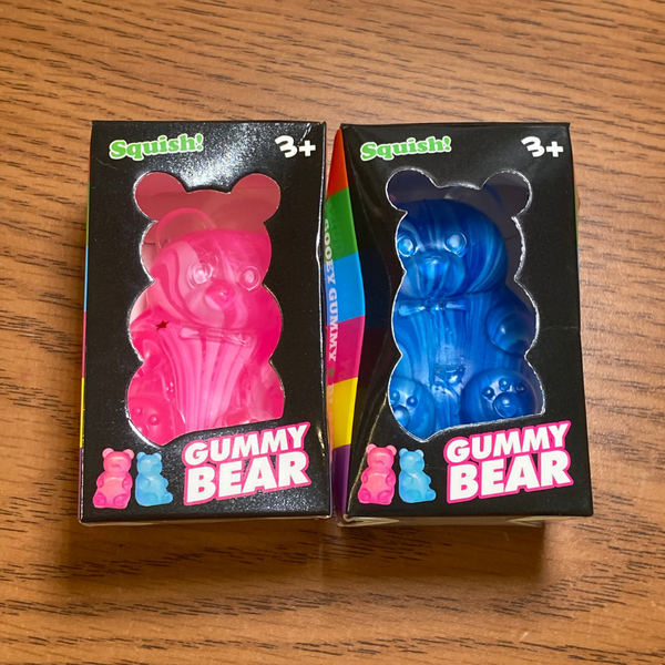 Swirly Tie-Dye Gummy Bear Squishy Toy