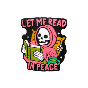 Silicone Focal Beads - Let me Read in Peace Skeleton - 84A