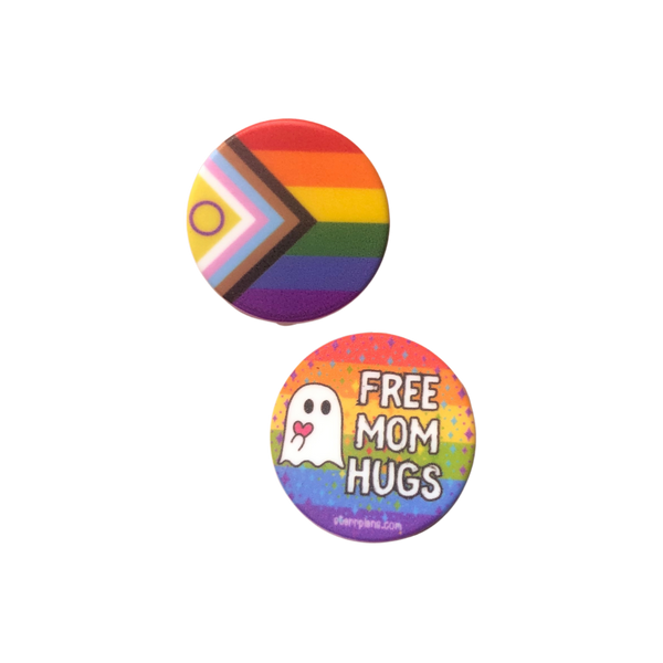 Silicone Focal Beads -  Free Mom Hugs Ghost || Starr Plans Exclusive