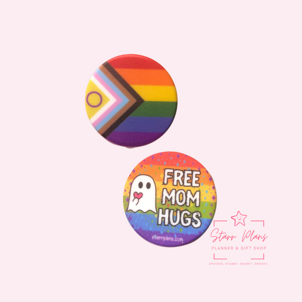 Silicone Focal Beads -  Free Mom Hugs Ghost || Starr Plans Exclusive