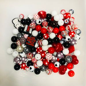 Bead Soup - Black Widow's Kiss || 3mm+ Large Hole || Bead Mixes || Acrylic Mix