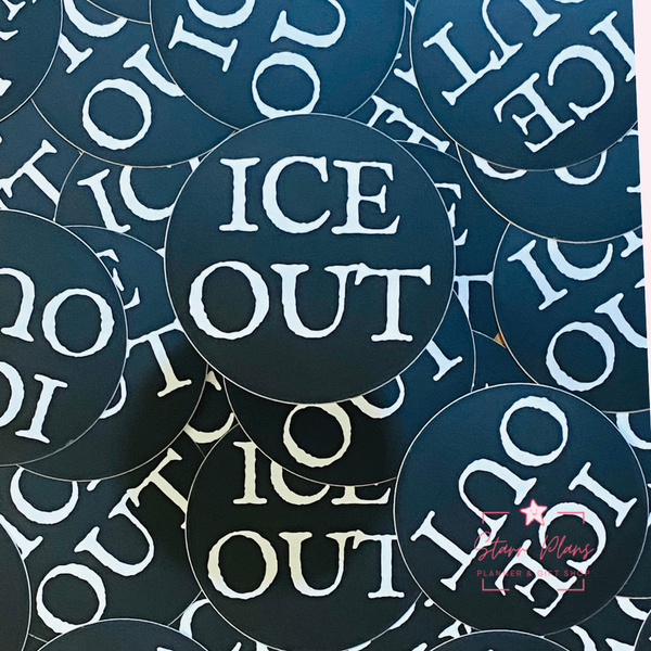 ICE Out Activism Vinyl Sticker