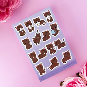 Brown Tabby Cats Vinyl Sticker Sheet