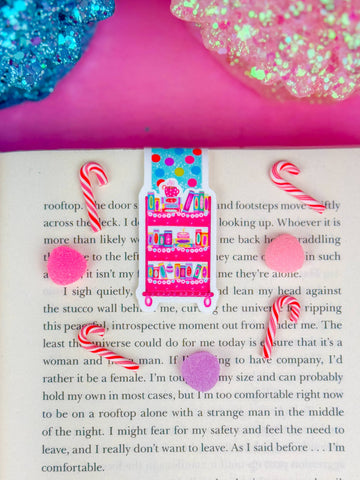 Holiday TBR Cart Magnetic Bookmark