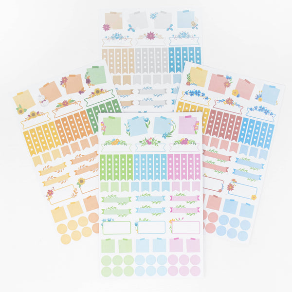 Planner Sticker Pack, Decorative Florals