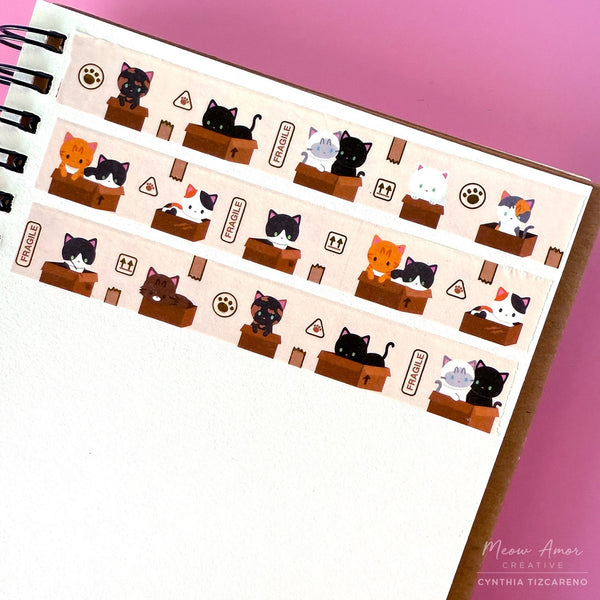Box Cats Gold Foil Washi Tape