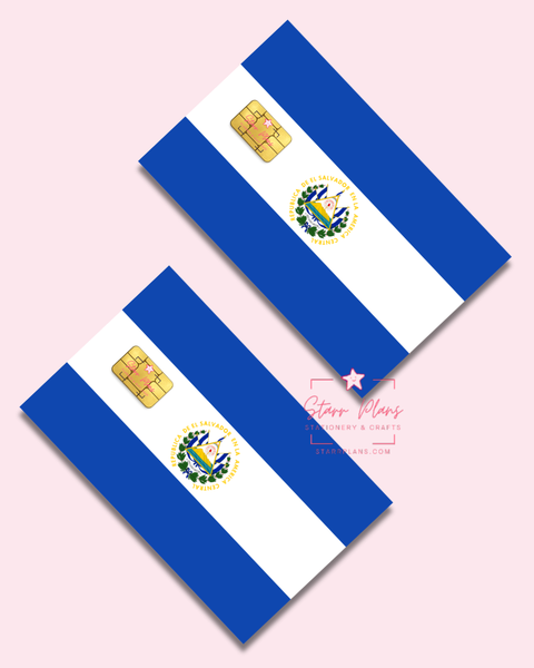 UVDTF Permanent Debit Card Decal - El Salvador Flag