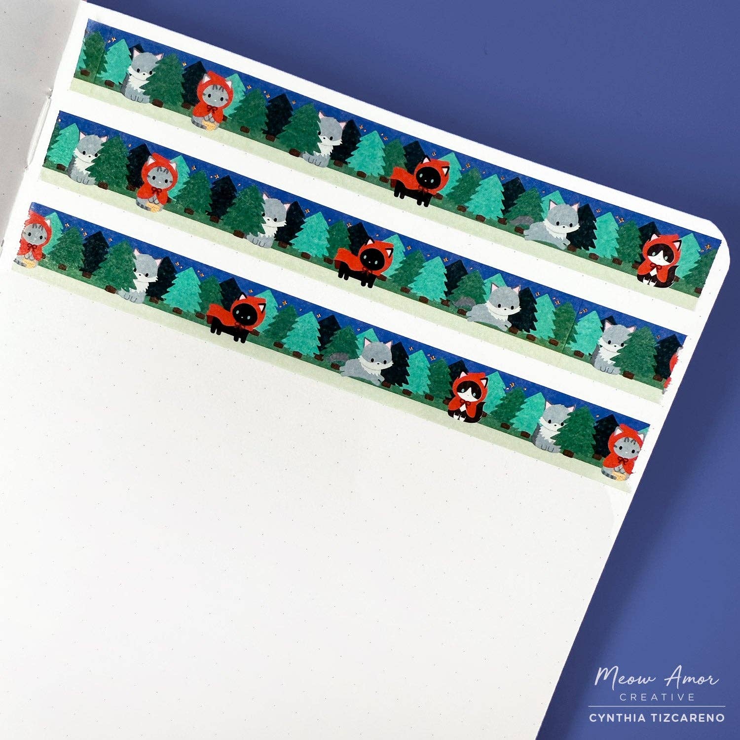 Red Riding Hood Cat Washi Tape
