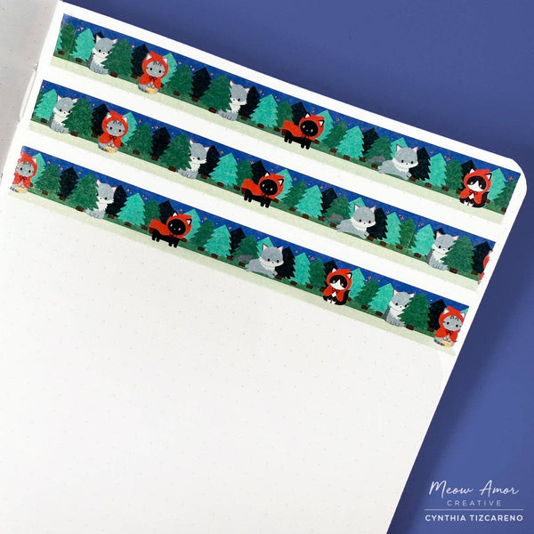 Red Riding Hood Cat Washi Tape