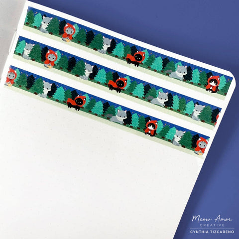 Red Riding Hood Cat Washi Tape