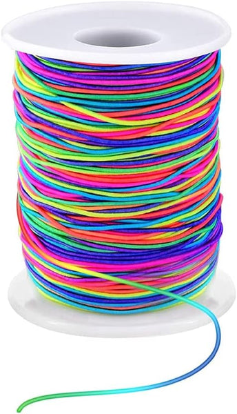 Satin Nylon Cord 1.5 mm.  Rainbow.  Various Lengths