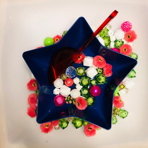 Bead Soup - Tropical Strawberry Limeade  || 3mm+ Large Hole || Bead Mixes || Acrylic