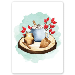 Cosy Winter Drink Postcard