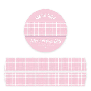 Pink Grid Washi Tape