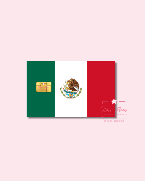 UVDTF Permanent Debit Card Decal - Mexico Flag