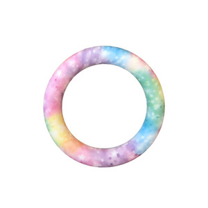 65mm Silicone Rings - Rainbow Stars