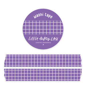 Purple Grid Washi Tape