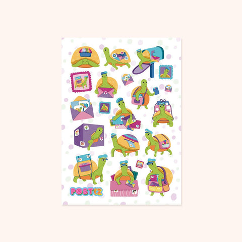 Turtle Express Mail Sticker Sheet