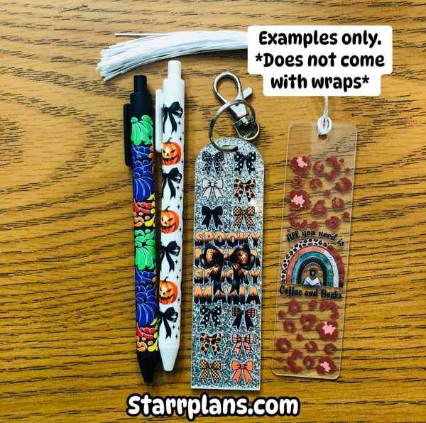 Wrap Kits - Pen & Bookmark Blanks for UV Wrap Projects