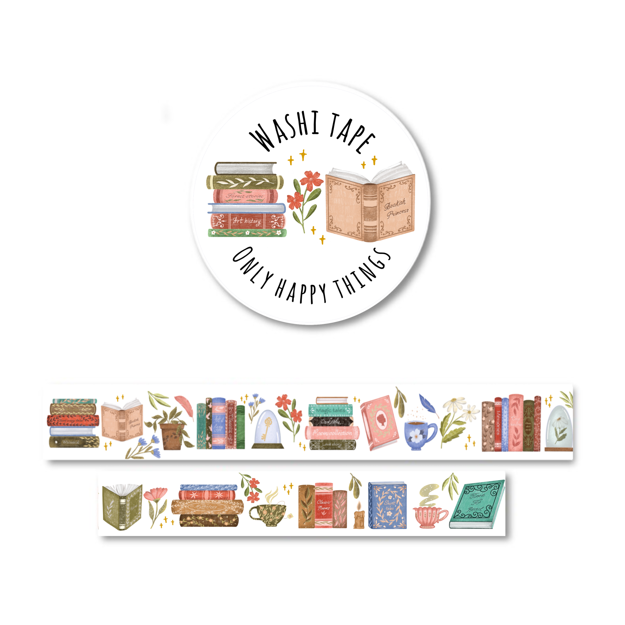 Time to Read Washi Tape (2 cm)