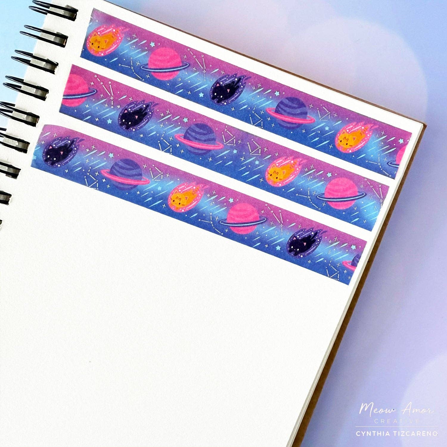 Comet Cats Holo Foil Washi Tape