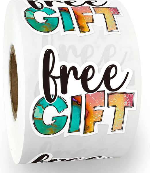 Happy Mail - "Free GIFT" Rainbow label stickers for packages