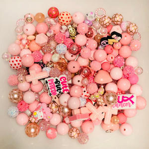 Bead Soup - Pink Bethie  || 3mm+ Large Hole || Bead Mixes || Acrylic & More