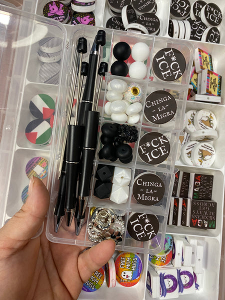 Immigrant Rights Beaded Pen Kit – DIY Craft Set (Makes 5 Pens)