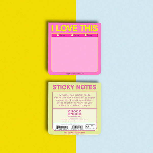 I Love This Sticky Note (Pastel Version)