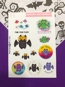 Starr Plans Batty Exclusive Spooky Starrbox Sticker Sheet - Pink