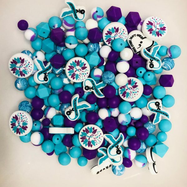 Bead Soup - Suicide Awareness || 3mm+ Large Hole || Bead Mixes ||