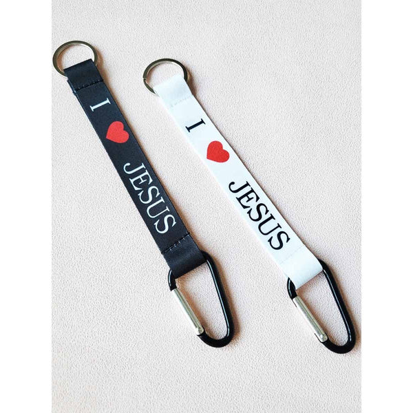 I LOVE JESUS Wristlet Strap Lanyard Keychain