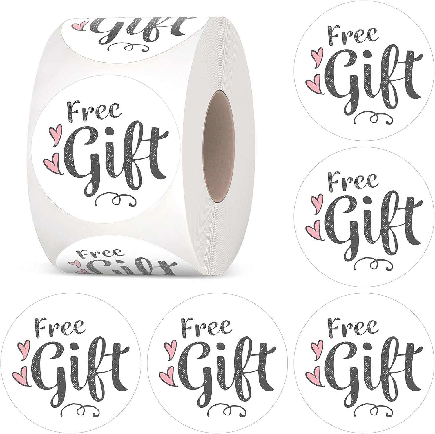 Happy Mail - Round "Free Gift" label stickers for packages