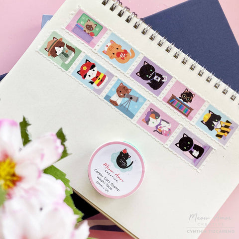 Career Cats Stamp Washi Tape