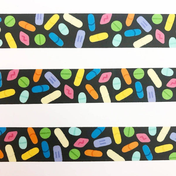 Colorful Pills Washi Tape - Medication Positivity