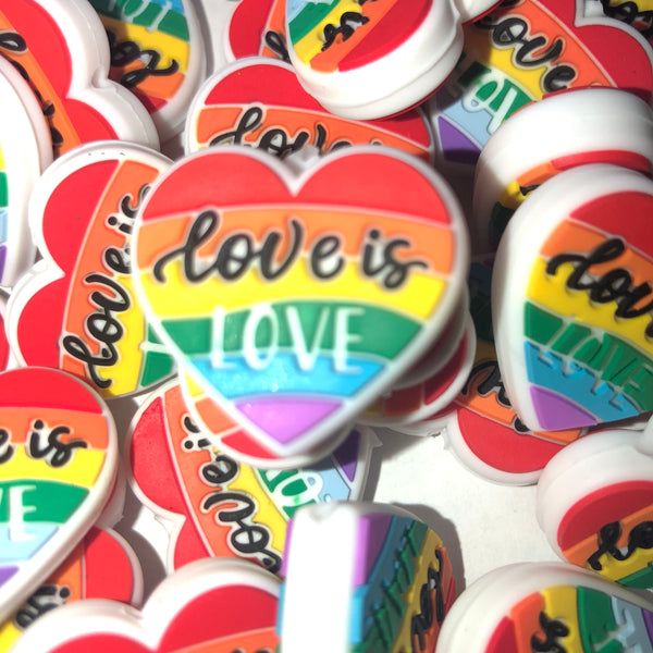 Silicone Focal Beads -  Love is Love