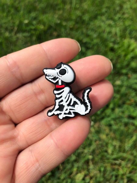 Silicone Focal Beads - Skeleton Dog -67A