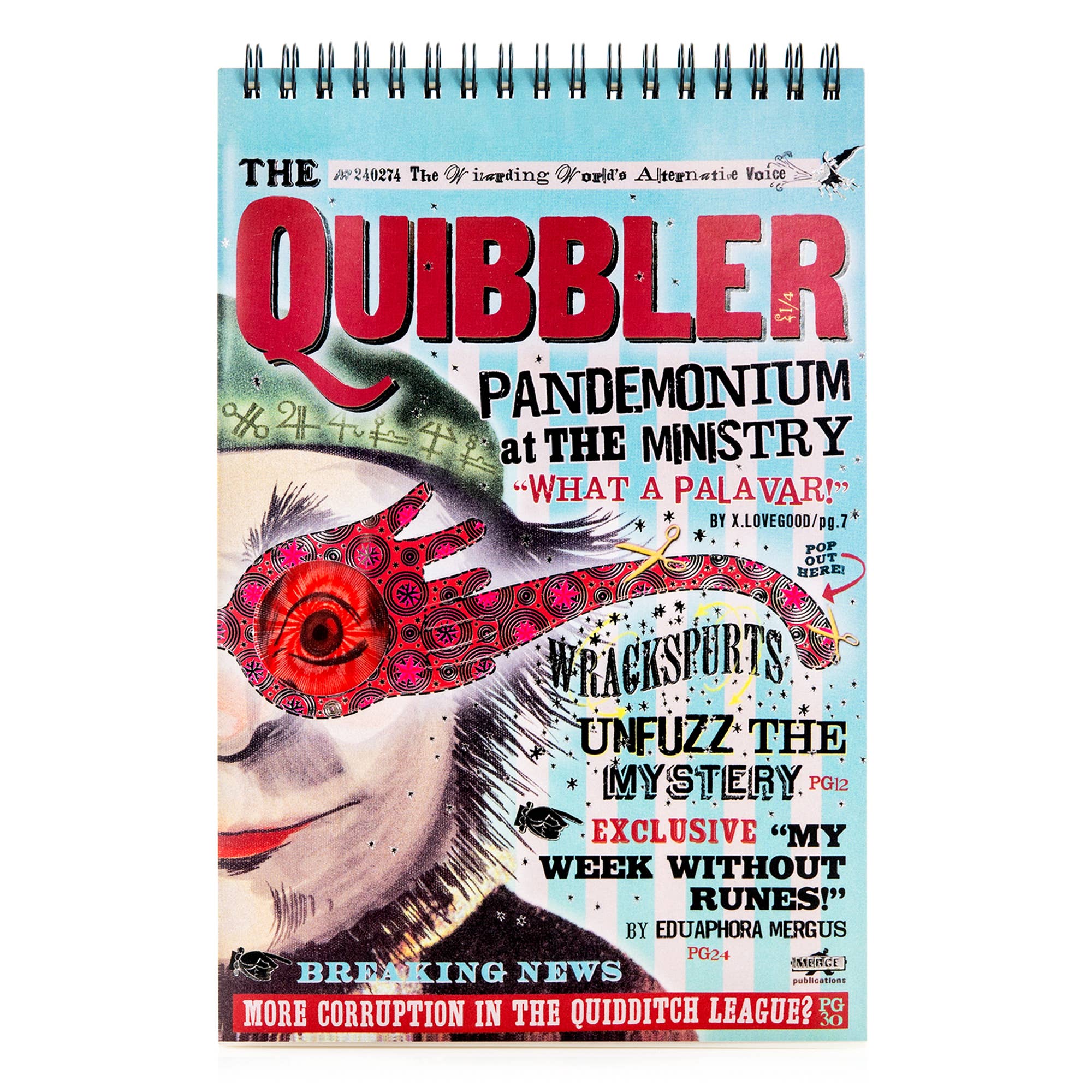 Harry Potter The Quibbler Spiral Steno Notepad (6'' x 9'')