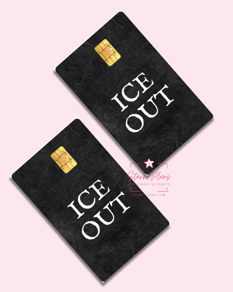 UVDTF Permanent Debit Card Decal - ICE Out