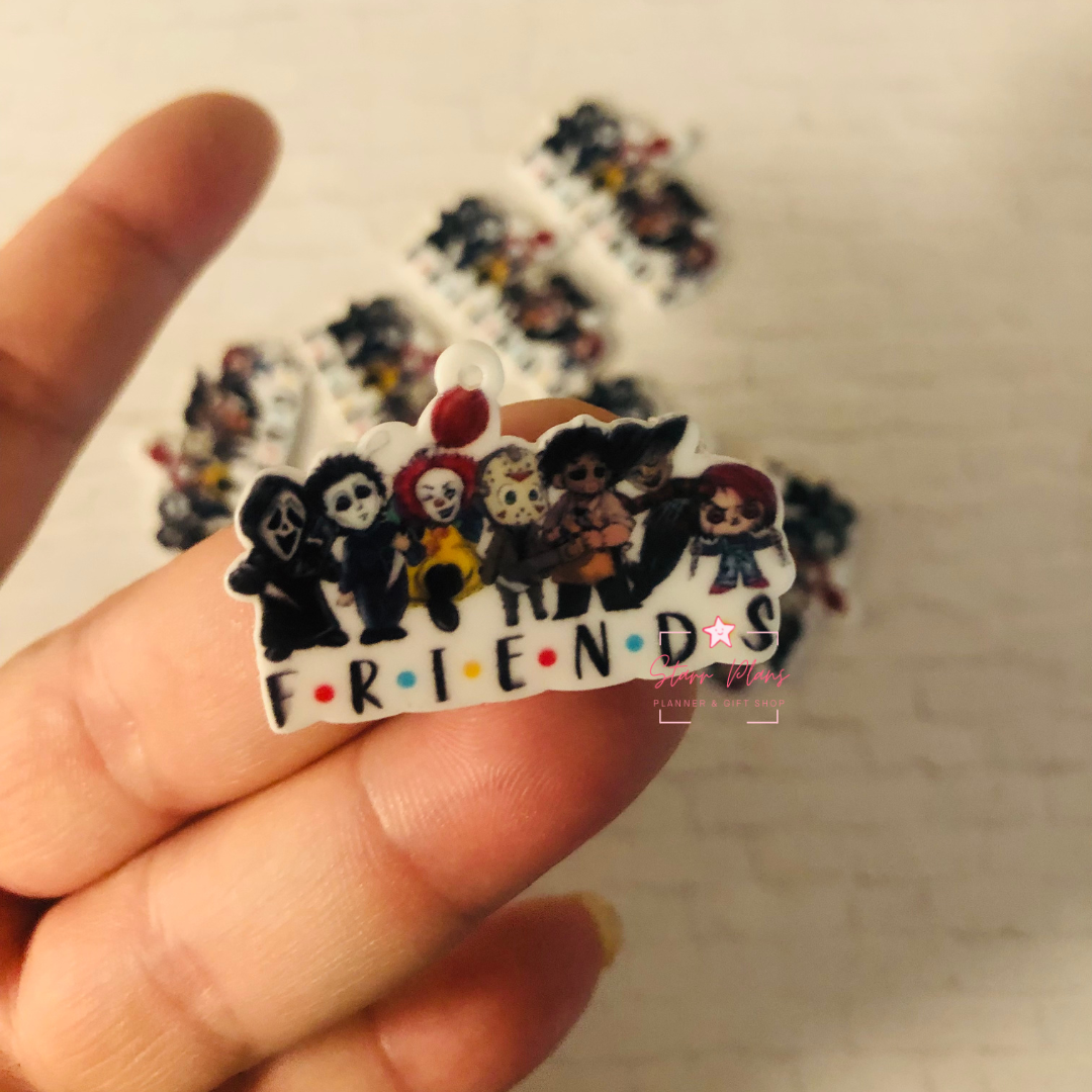 Acrylic Flatback Charms for Crafts & Jewelry - Horror Friends