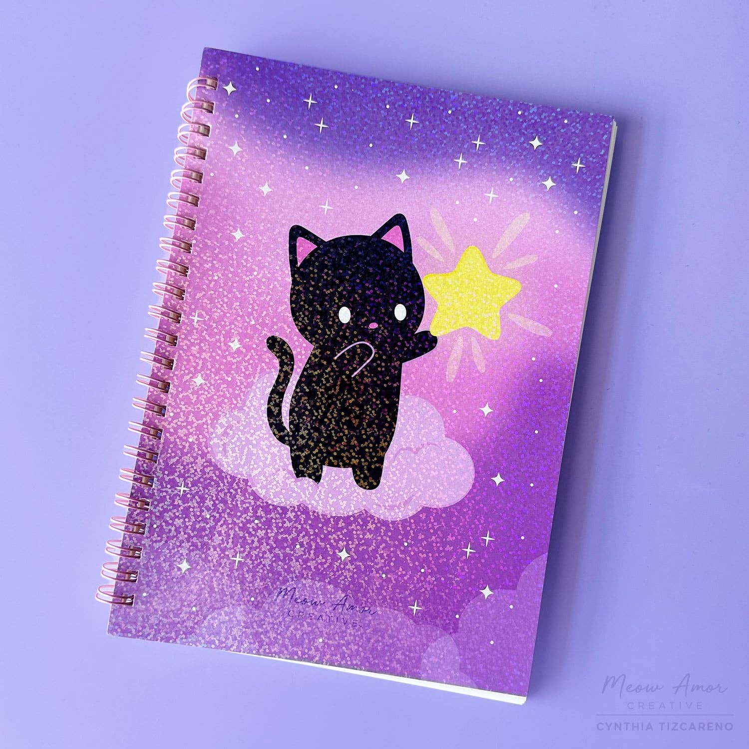 Wishing Star Black Cat : Reusable Sticker Book